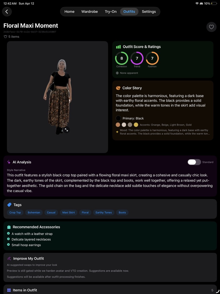 ClosetMonkey AI outfit analysis